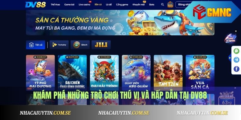 Khám phá những trò chơi thú vị và hấp dẫn tại DV88