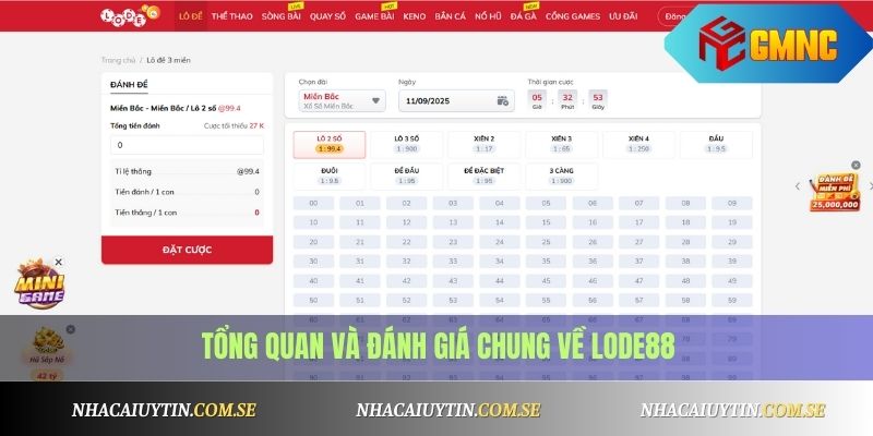 Tổng quan và đánh giá chung về Lode88