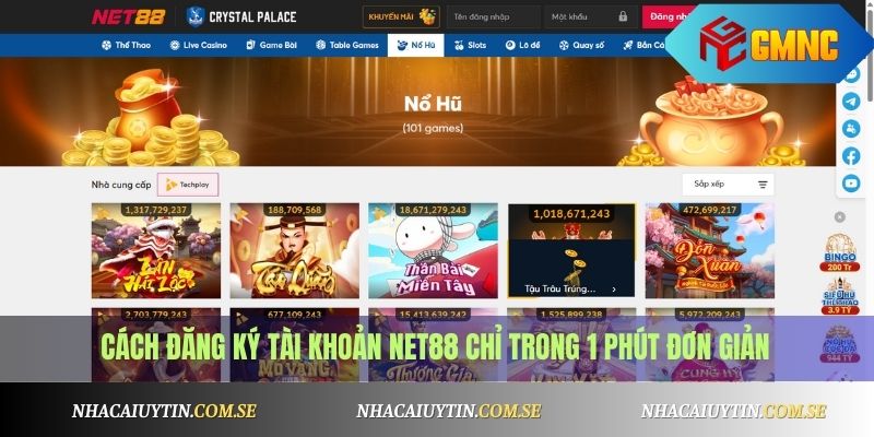 Cách đăng ký tài khoản Net88 chỉ trong 1 phút đơn giản