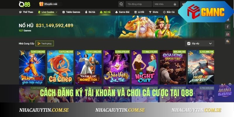 Cách đăng ký tài khoản và chơi cá cược tại Q88