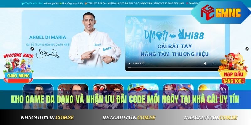 kho game đa dạng và nhận ưu đãi code mỗi ngày tại nhà cái uy tín