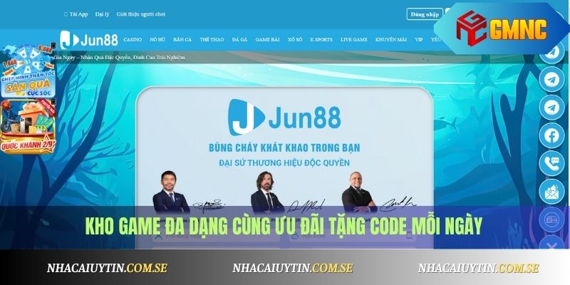 Kho game đa dạng cùng ưu đãi tặng code mỗi ngày