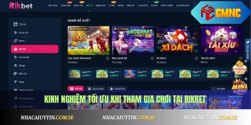 Kinh nghiệm tối ưu khi tham gia chơi tại Rikbet