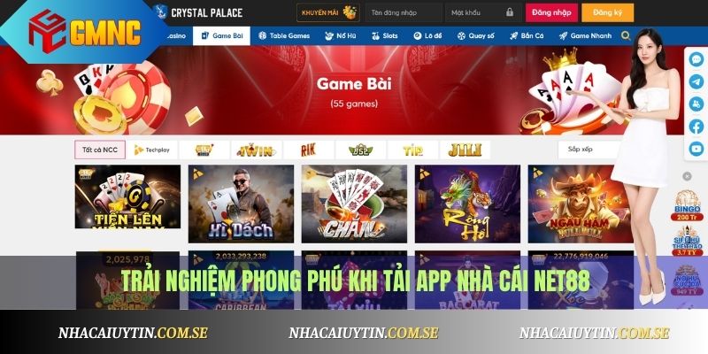 Trải nghiệm phong phú khi tải app nhà cái Net88
